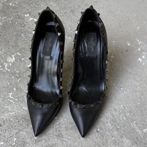 Valentino, silver rock stud heels